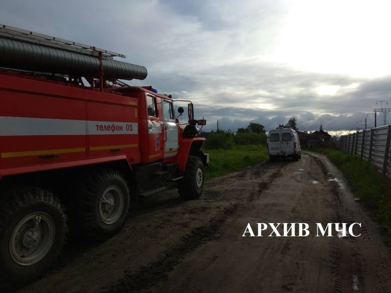 Пожар в Костромском районе, пос. Никольское