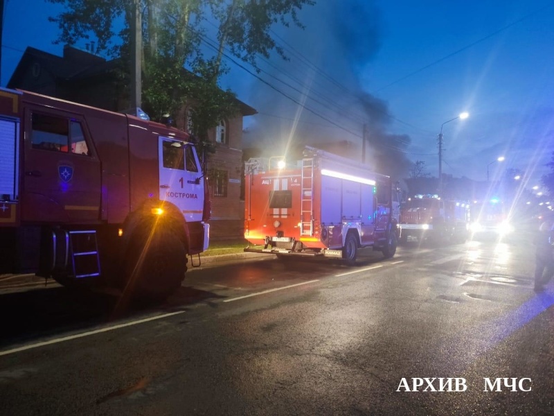 Пожар в  г. Кострома, ул. Линейная