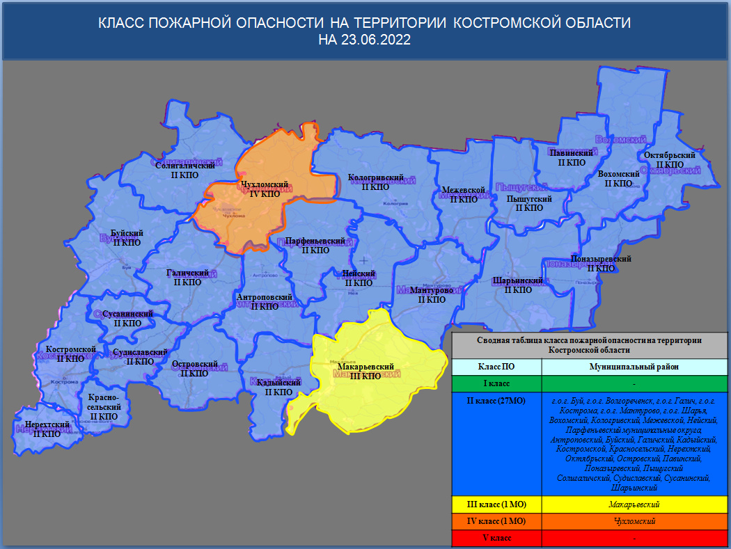 ОПЕРАТИВНЫЙ ЕЖЕДНЕВНЫЙ ПРОГНОЗ на 23 июня 2022 года - Оперативная  информация - Главное управление МЧС России по Костромской области